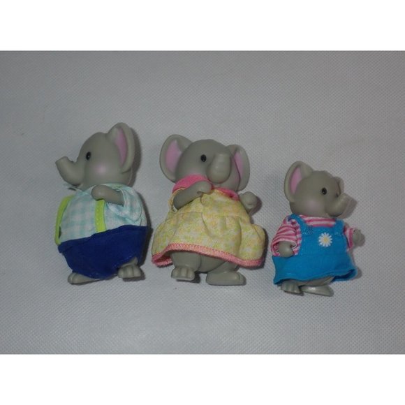 Lil Woodzeez Oliphant Elephants Family Mother Father Little Girl Bundle Lot Set - Picture 4 of 4